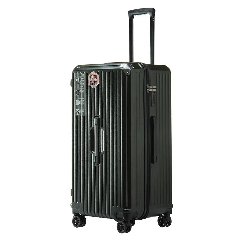 Rectangular Travel Carrier PC Large Size Lightweight Carry-on Suitcase with Five Wheels Luggage Case Travel Bag Spring Cushioned
