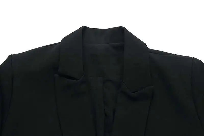 DEAT Fashion Women's Suit Dress Notched Doube Breasted Irregular Hem Lace Spliced Slim Suit Jackets Summer 2024 New Tide 7AB4231