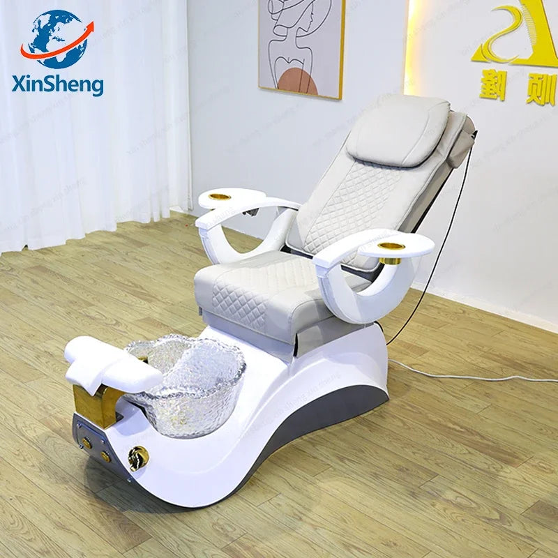 XinSheng Salon Chairs Pedicure Chair SPA Furniture Electric Massage Chair Nail Sofa Bed Couch Couches Foot Bath Foot Soaking