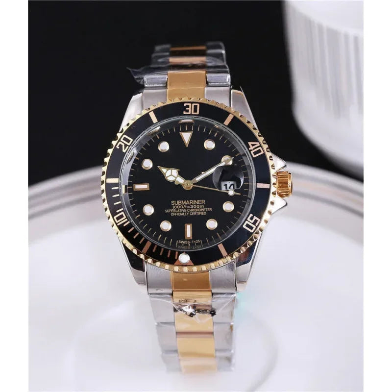 2025 Men Automatic Watch Business Waterproof Mechanical Watches Luxury Stainless Steel Day Date Mens Watch Man Gift AAA+