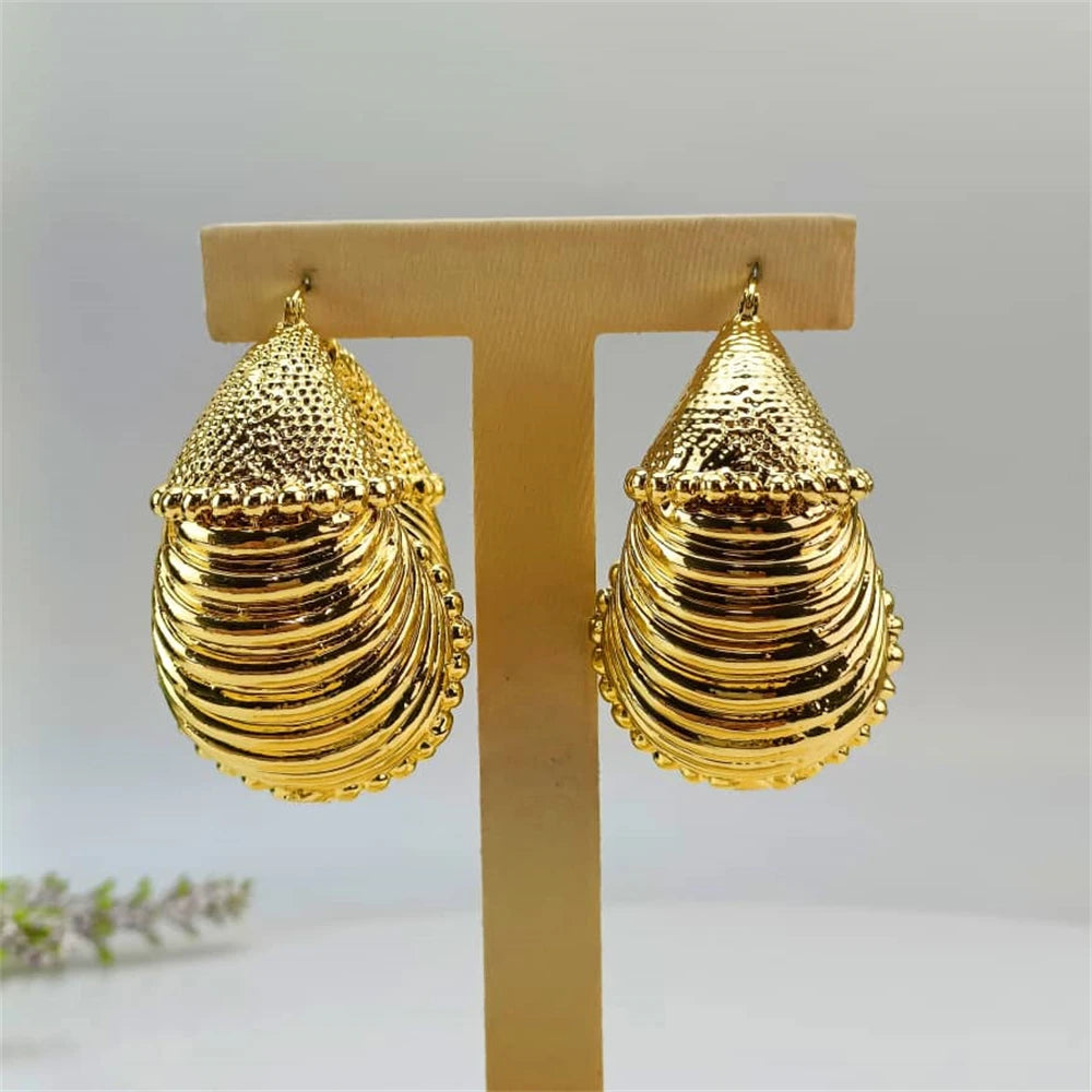 Goldplated Irregular Drop Earrings — Gold | KIMLUD