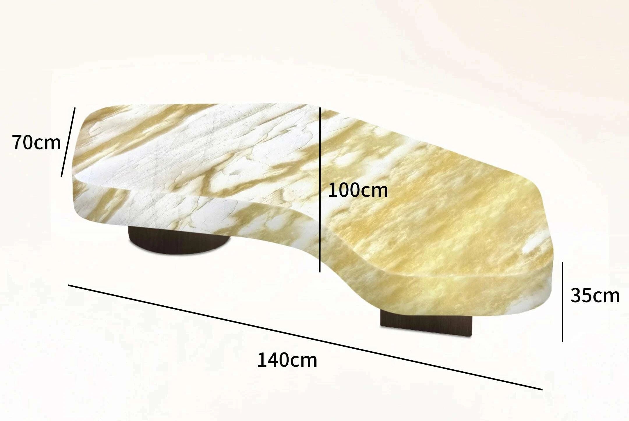 KIMLUD, Living room geometric coffee table luminous jade luxury stone white ice jade crescent moon light luxury advanced large flat, KIMLUD Womens Clothes