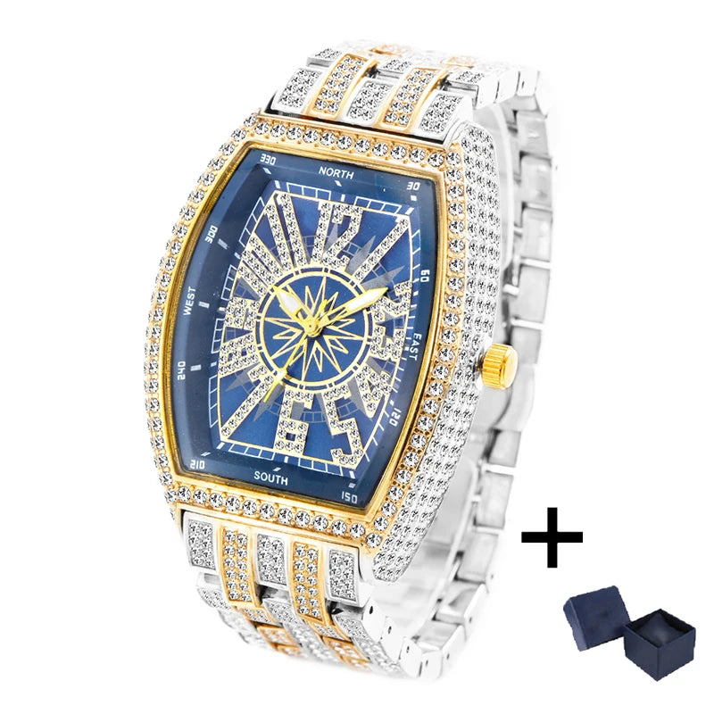 Stainless Steel Mens Luxury Wristwatch — Silver | KIMLUD