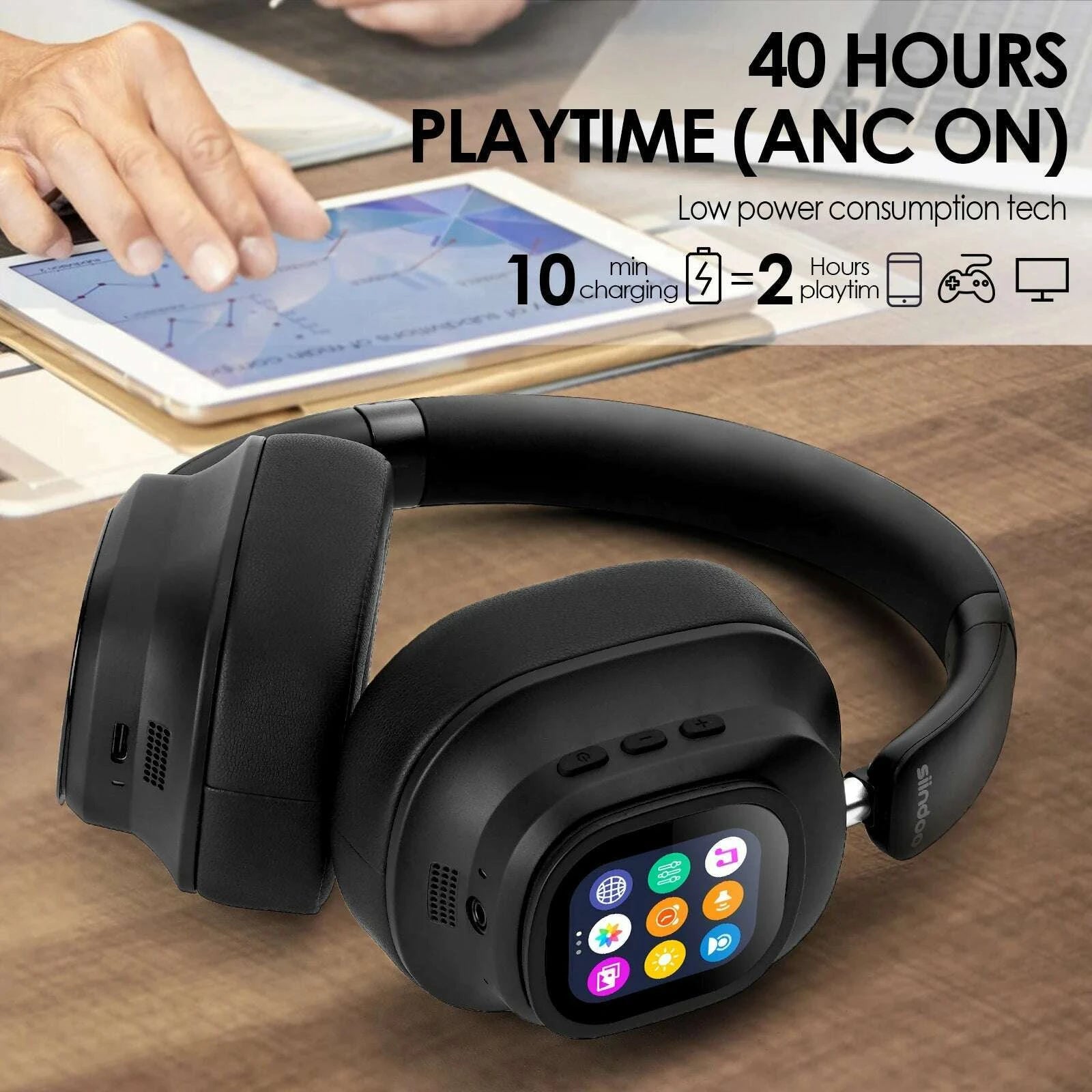 siindoo-jh-anc930plus-active-noise-cancelling-headphones-hybrid-wireless-headphone-with-multi-magnetic-touch-control-led-screenkimlud-womens-fashion-34628886