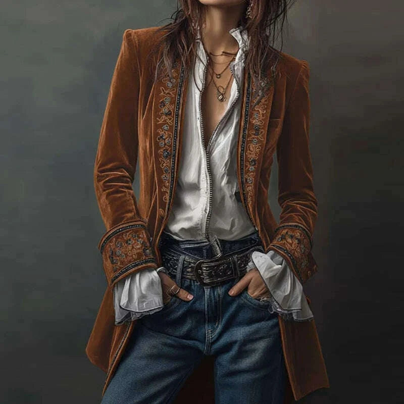 KIMLUD, New V Neck Patchwork Elegant Chic Jackets, Women Spring Autumn Long Sleeve Fashion Coat, Casual Simple Ladies Cardigan Outerwear, KIMLUD Womens Clothes