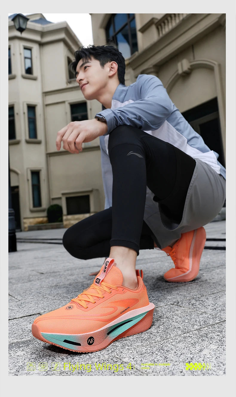Men Sports Running Shoes Carbon Plate Marathon Breathable Lightweight Women's Comfortable Athletic Nonskid Walking Sneaker