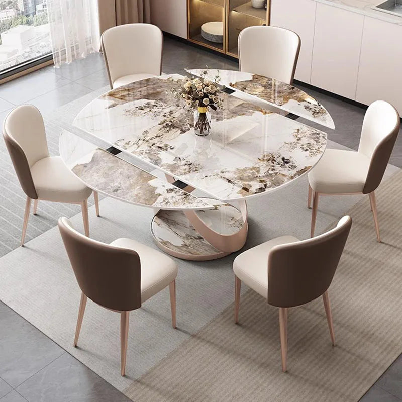 Nordic Extension Dining Table Oval Living Organiser Chair Dining Table Modern 6 Seater Muebles Para El Hogar Kitchen Furniture
