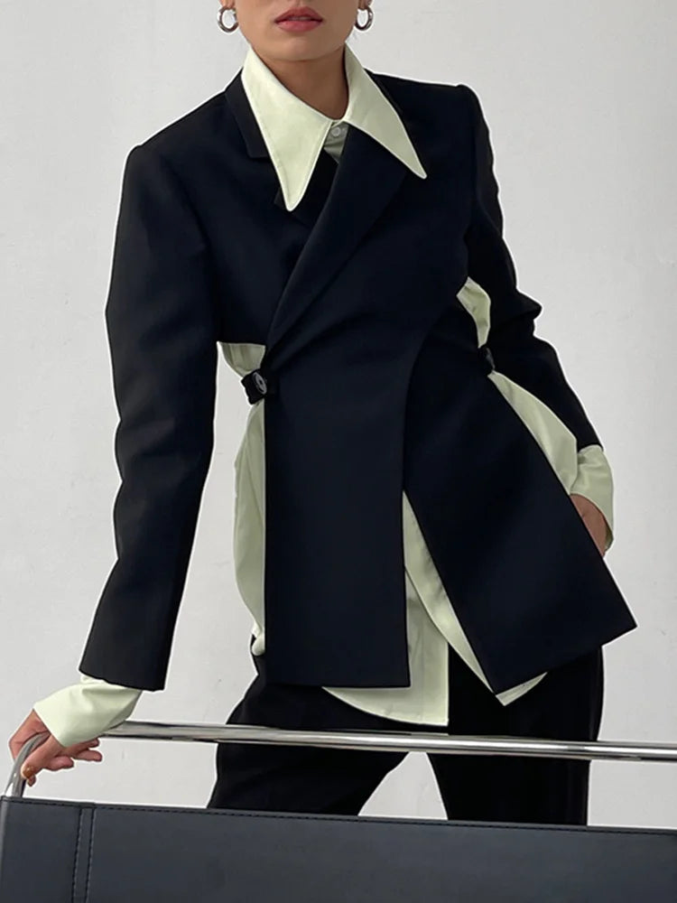 Blazer – Button Front Long Sleeve Regular Length – Cotton | KIMLUD
