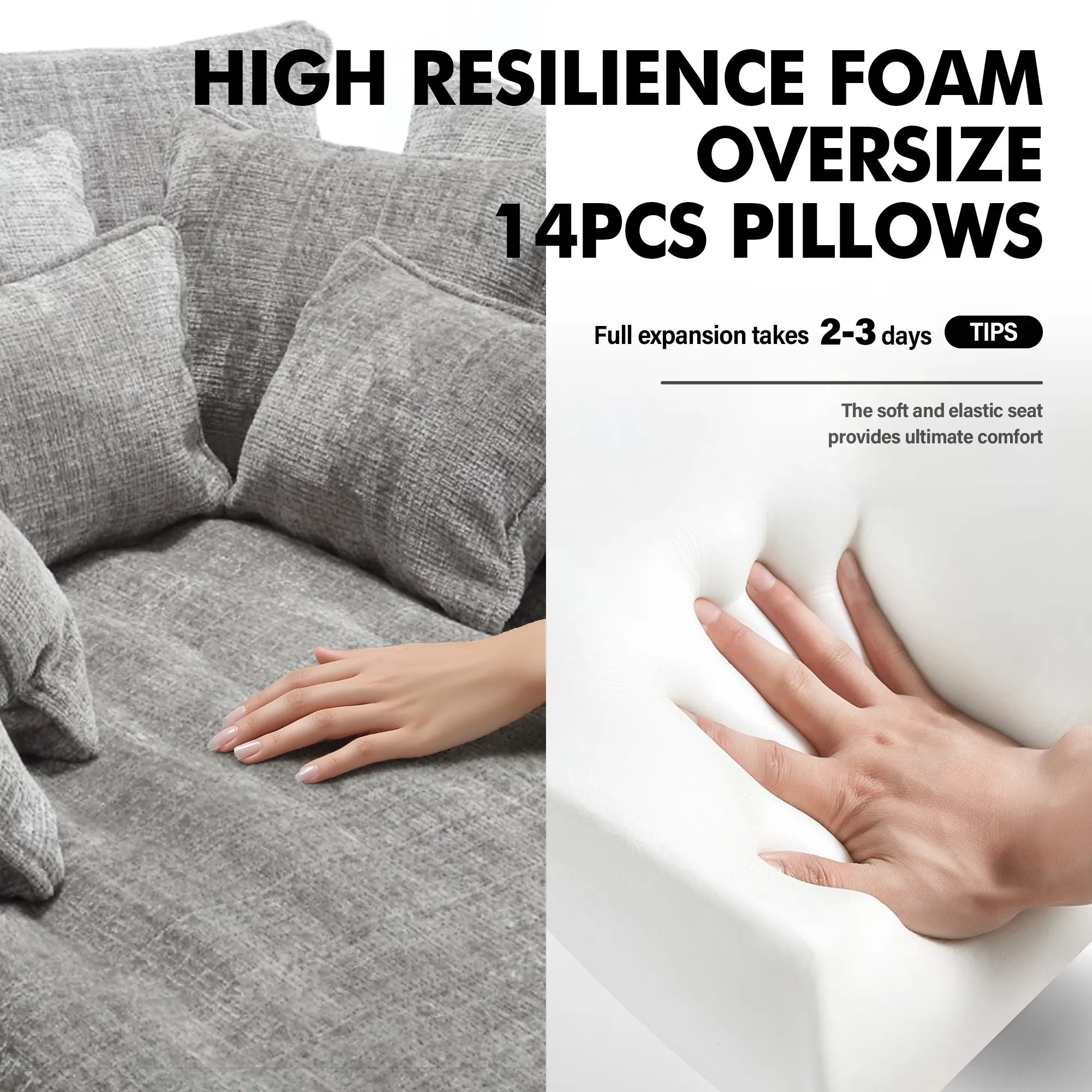 Sleeper Sofa – Cloud Couch – Chenille | KIMLUD