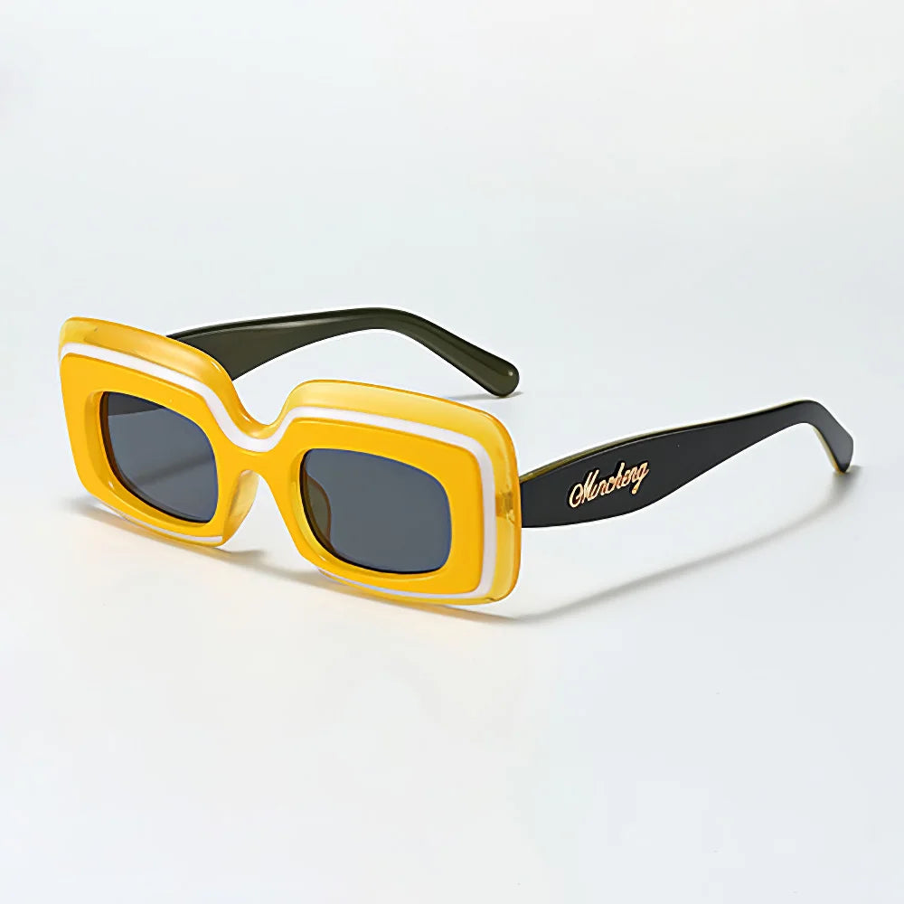 Sunglasses Unisex Oversized Square Shades Polycarbonate Black | KIMLUD