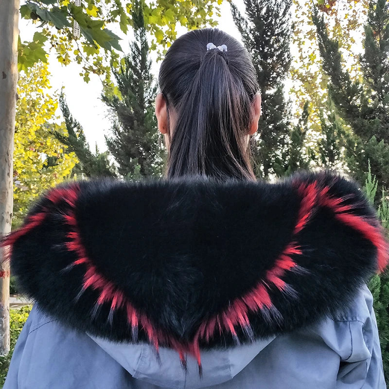 Fox Fur Collar – Hood Decor for Down Coats – Real Fox Fur | KIMLUD