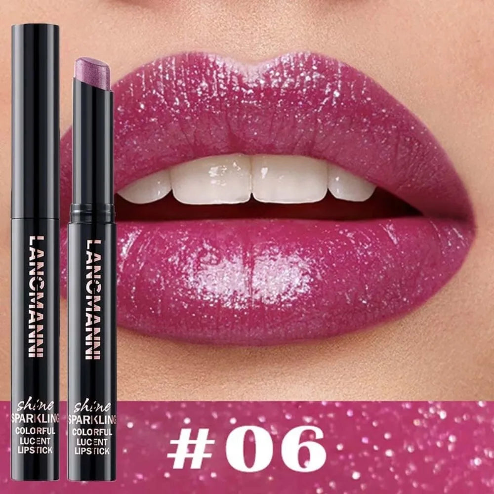 Diamond Pearlescent Lipstick Waterproof Long Lasting Matte Velvet — Red | KIMLUD