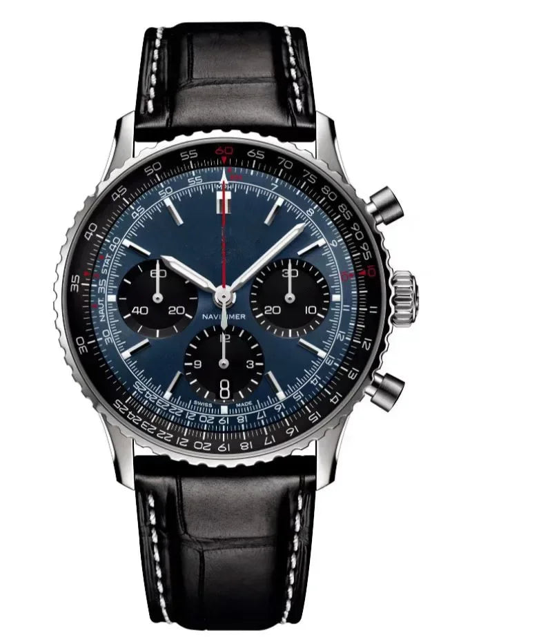 2025 Original Brand Men Watches Classic Multifunction Stainless Steel Automatic Date Watch Business Chronograph Quartz Watch