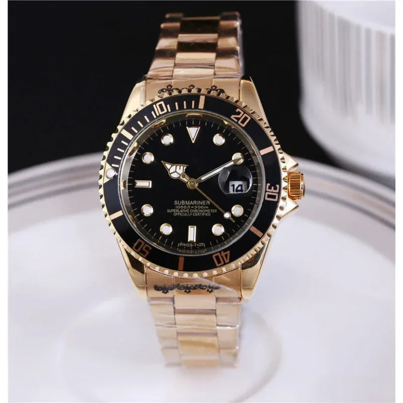 2025 Men Automatic Watch Business Waterproof Mechanical Watches Luxury Stainless Steel Day Date Mens Watch Man Gift AAA+
