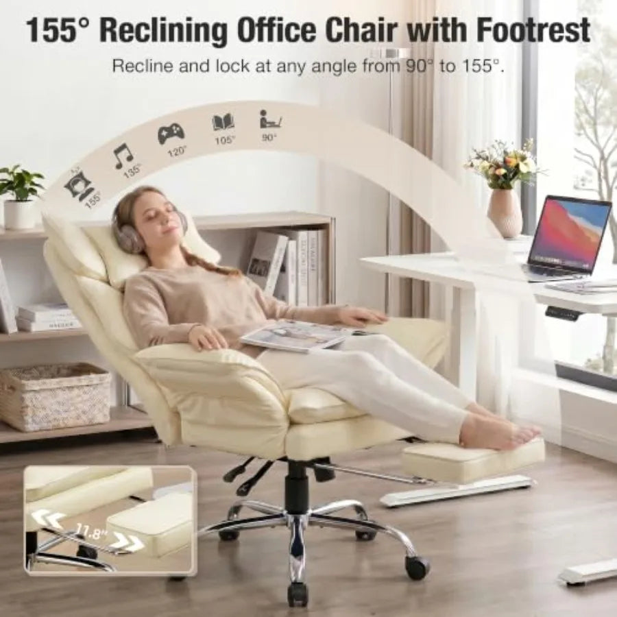 Office chair with criss cross design, PU leather material, black color, ergonomic footrest and flip-up arms for enhanced comfor