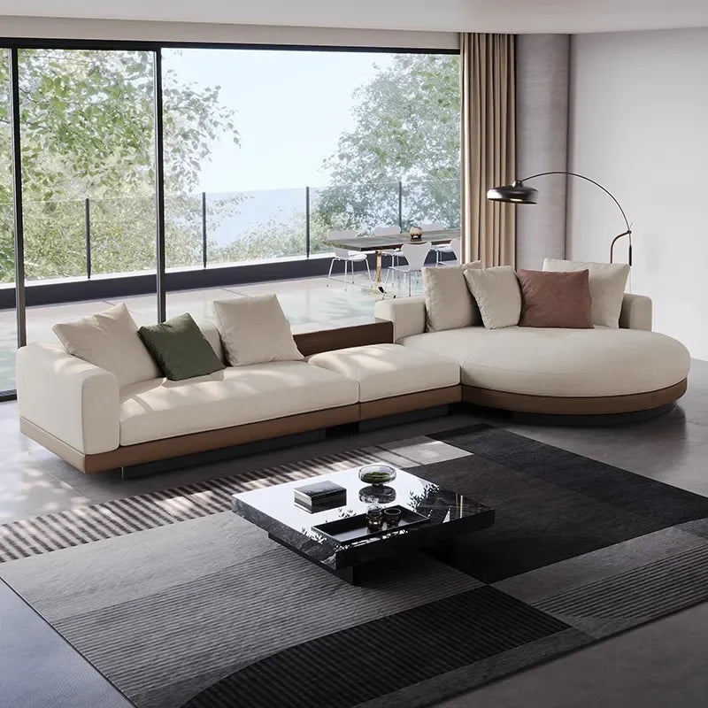 Fabric Sofa Set Italian Minimalist — Customized Color | KIMLUD