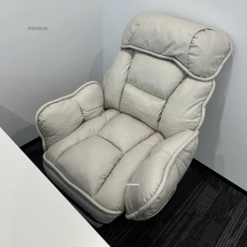 Fabric Swivel Office Chair With Backrest — Dove Gray | KIMLUD