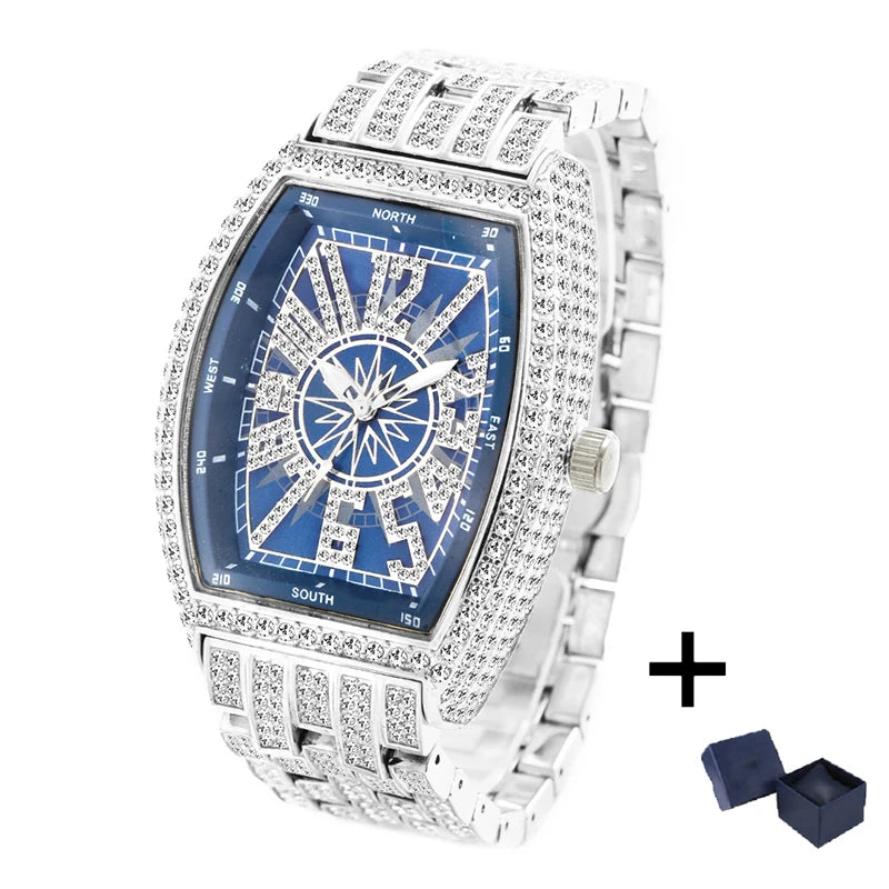 Stainless Steel Mens Luxury Wristwatch — Silver | KIMLUD