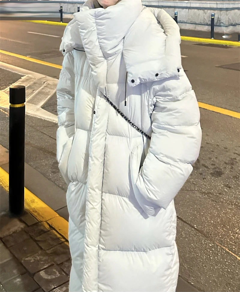 Пуховики Winter Thicken Warm Women Parkas Outwear Hooded Coat 2024 New Long Down Jacket Korean Loose Cotton Coat Ins 여성 겨울코트