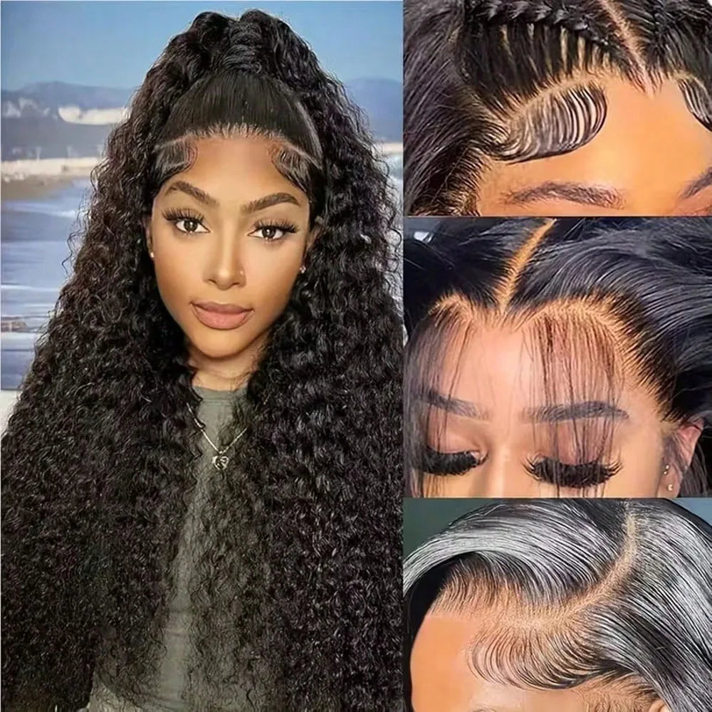 Deep Wave Lace Front Wig – 250% Density – Human Hair – Natural Color | KIMLUD