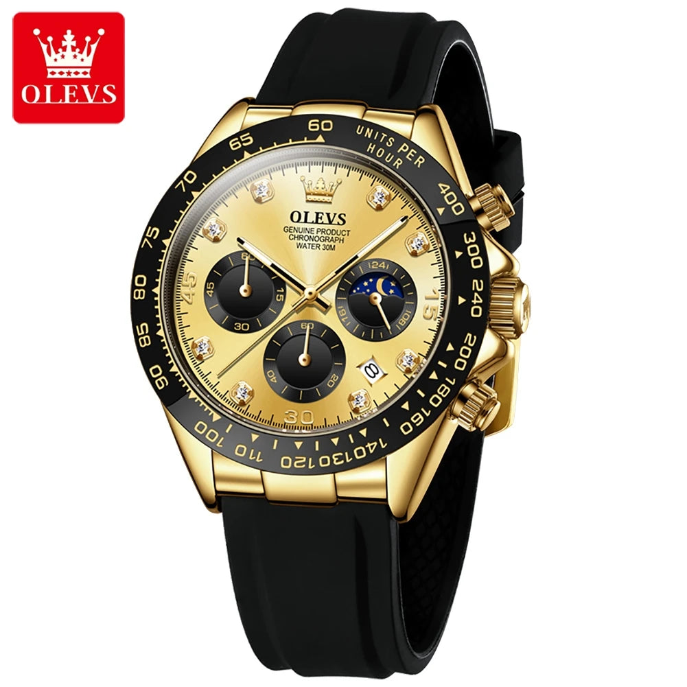 OLEVS 2875 Luxury Men Watch Quartz Man Watches Waterproof Luminous Top Brand Watch for Men Date Chronograph Sport Wristwatch