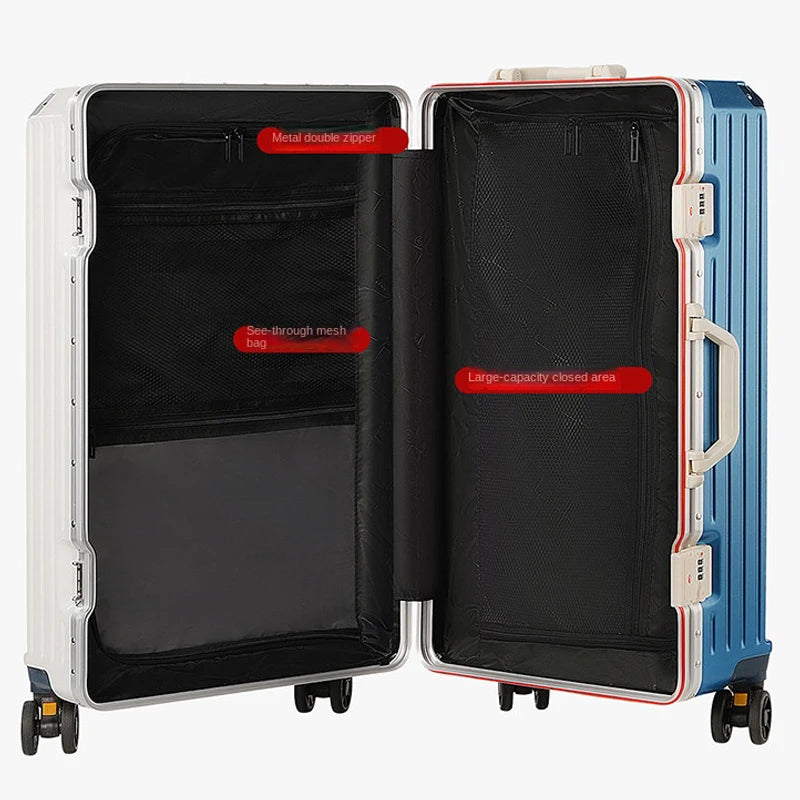 Aluminum Framed Luggage 30/32-Inch Large Cup and Phone Holder — Silver | KIMLUD