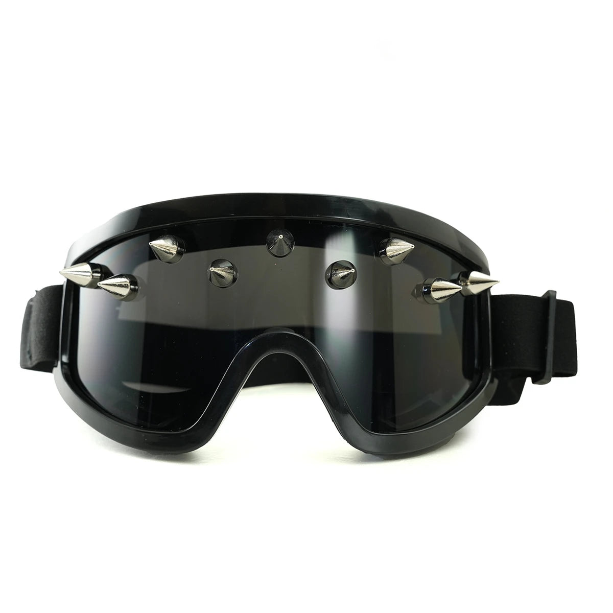 Metal Rivet Large-Frame Goggles Sunglasses — Black | KIMLUD