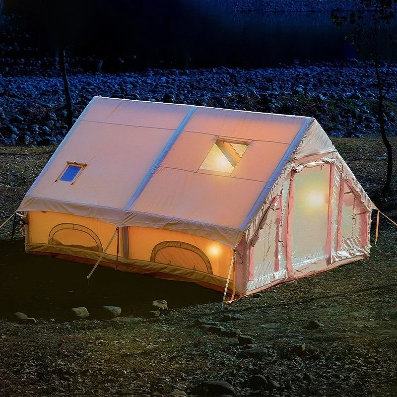 Outdoor Camping Complete Set Large Inflatable Tents for New Material of Equipment for Sun Protection Outdoor Overnight Shelter