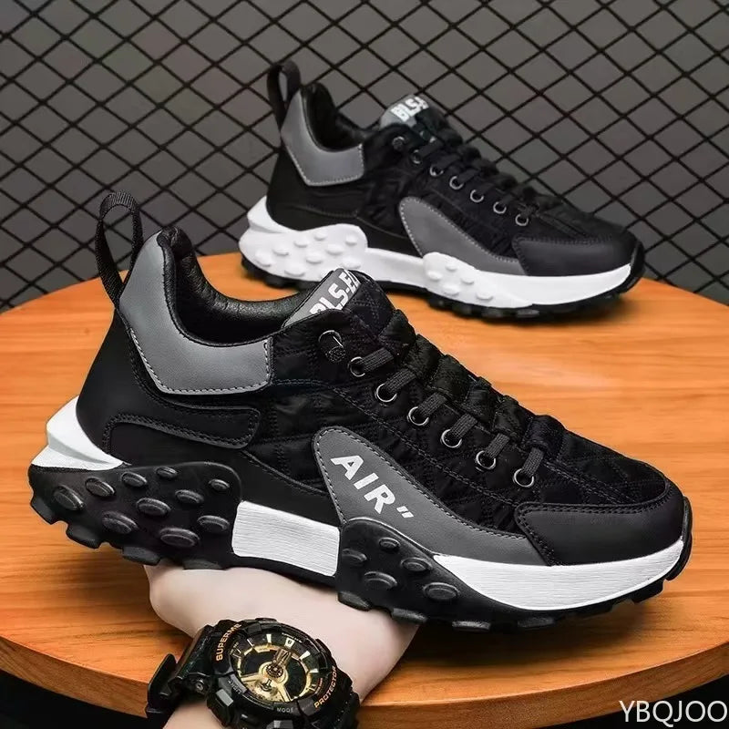 Casual Lace-Up Shoes – Height Increasing Thick Sole – Flat Silhouette | KIMLUD