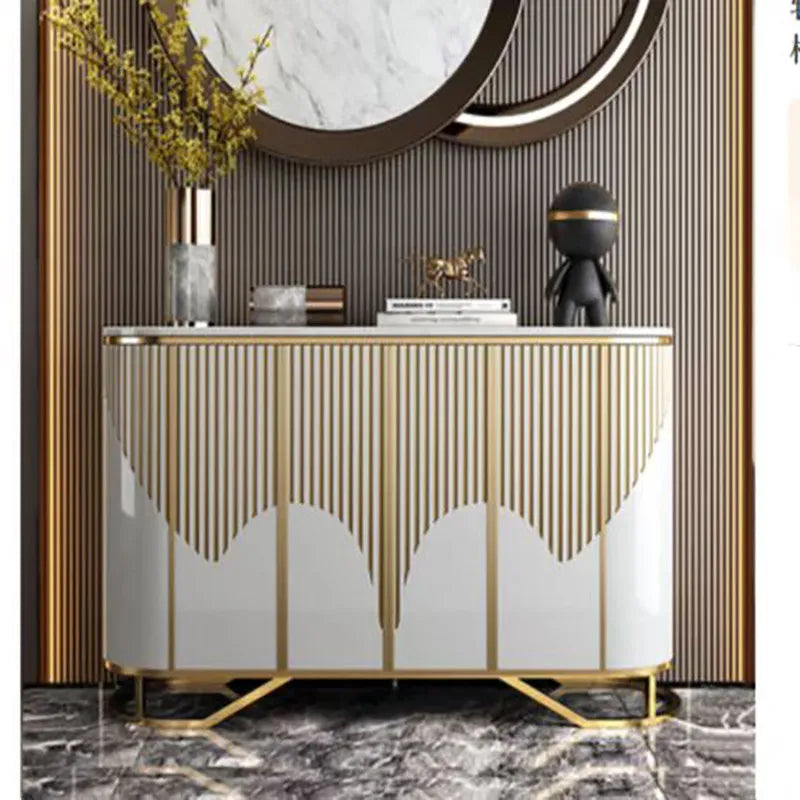 Gold-Toned Cabinet French Narrow Space-Saving — Gold | KIMLUD