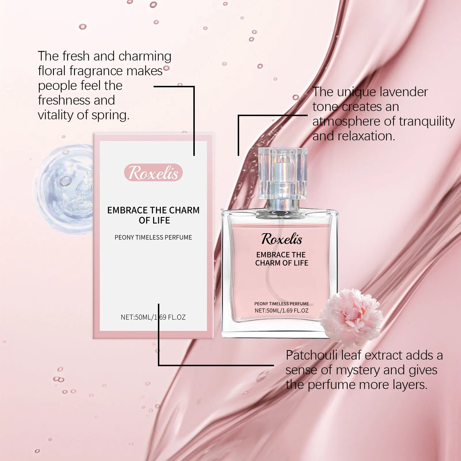 Exquisite Luxurious Floral Perfume — Peony Pink | KIMLUD