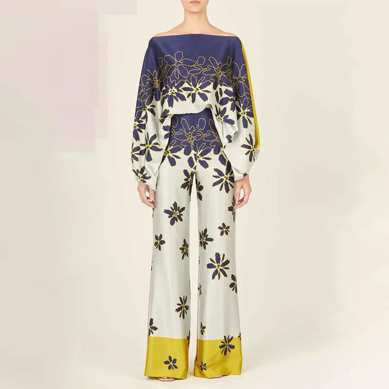 Polyester Cotton Print Two Piece Sets — Black | KIMLUD