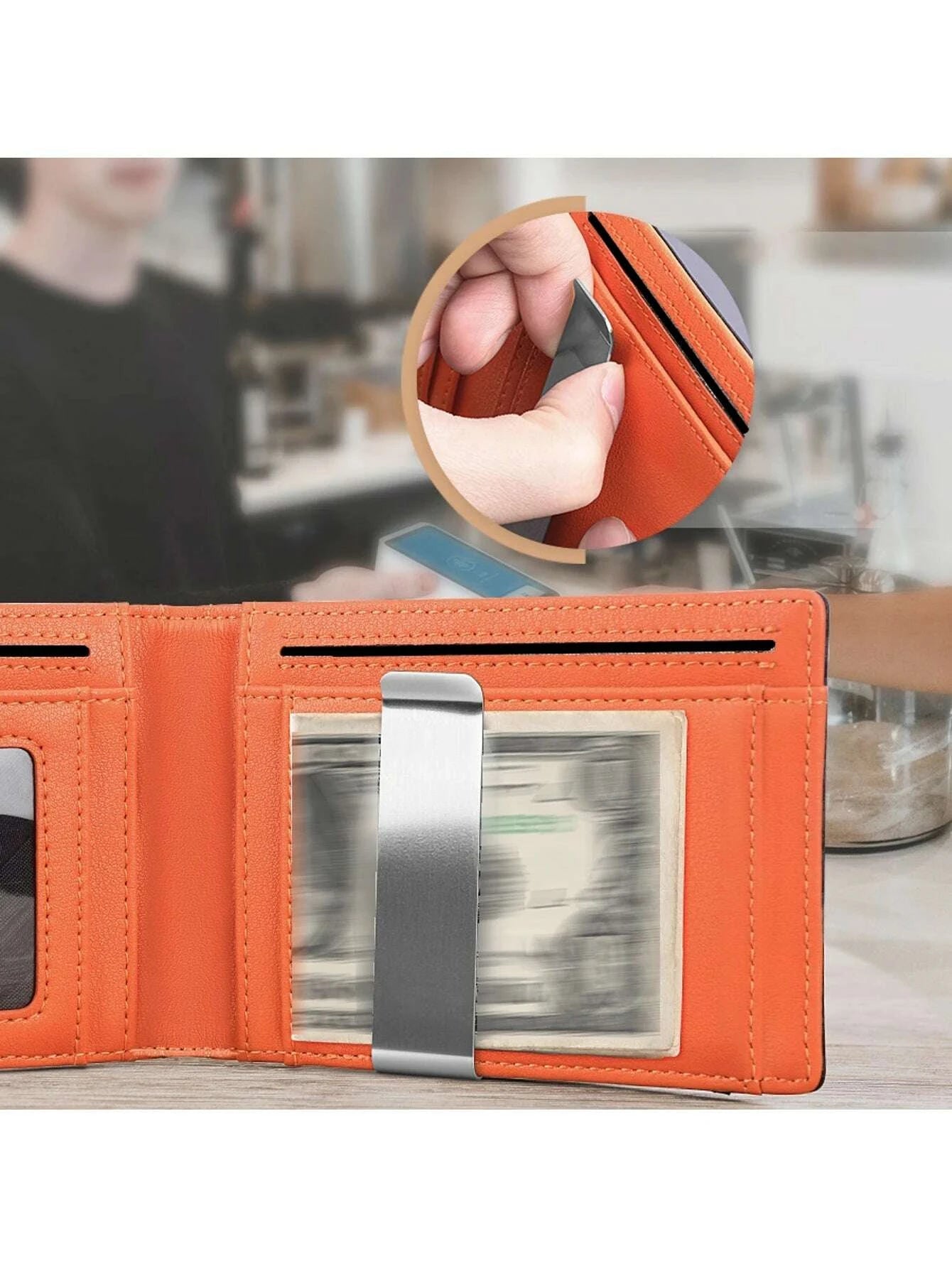 New Microfiber Simple Carbon Fiber Wallet Men's Credit Card Holder Wallet