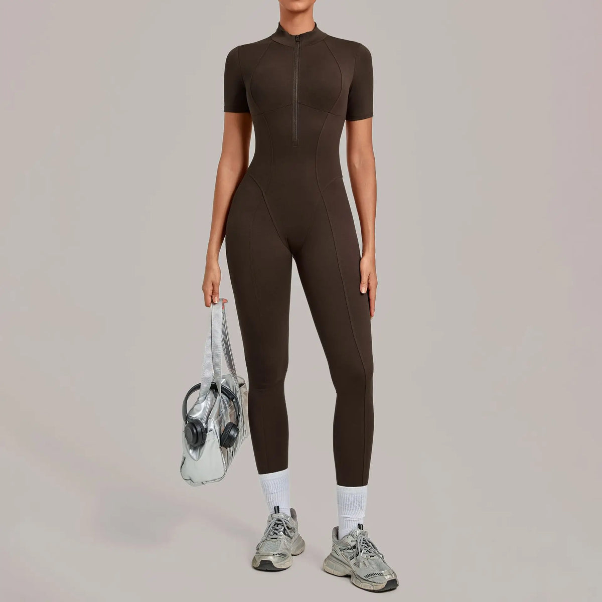 One Piece Jumpsuit – Triangle Back – Nylon Elastane – Sleeveless | KIMLUD