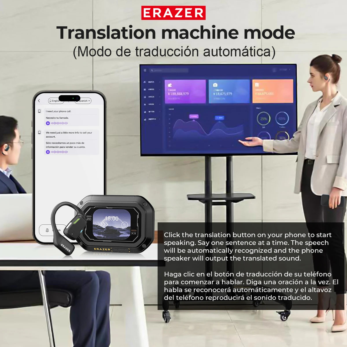 [AI Earphone]ERAZER XP6 Bluetooth Earphones Sleep ASMR Headset DIY Equalizer APP AI Wireless Headphones Office Travel,16mm Drive