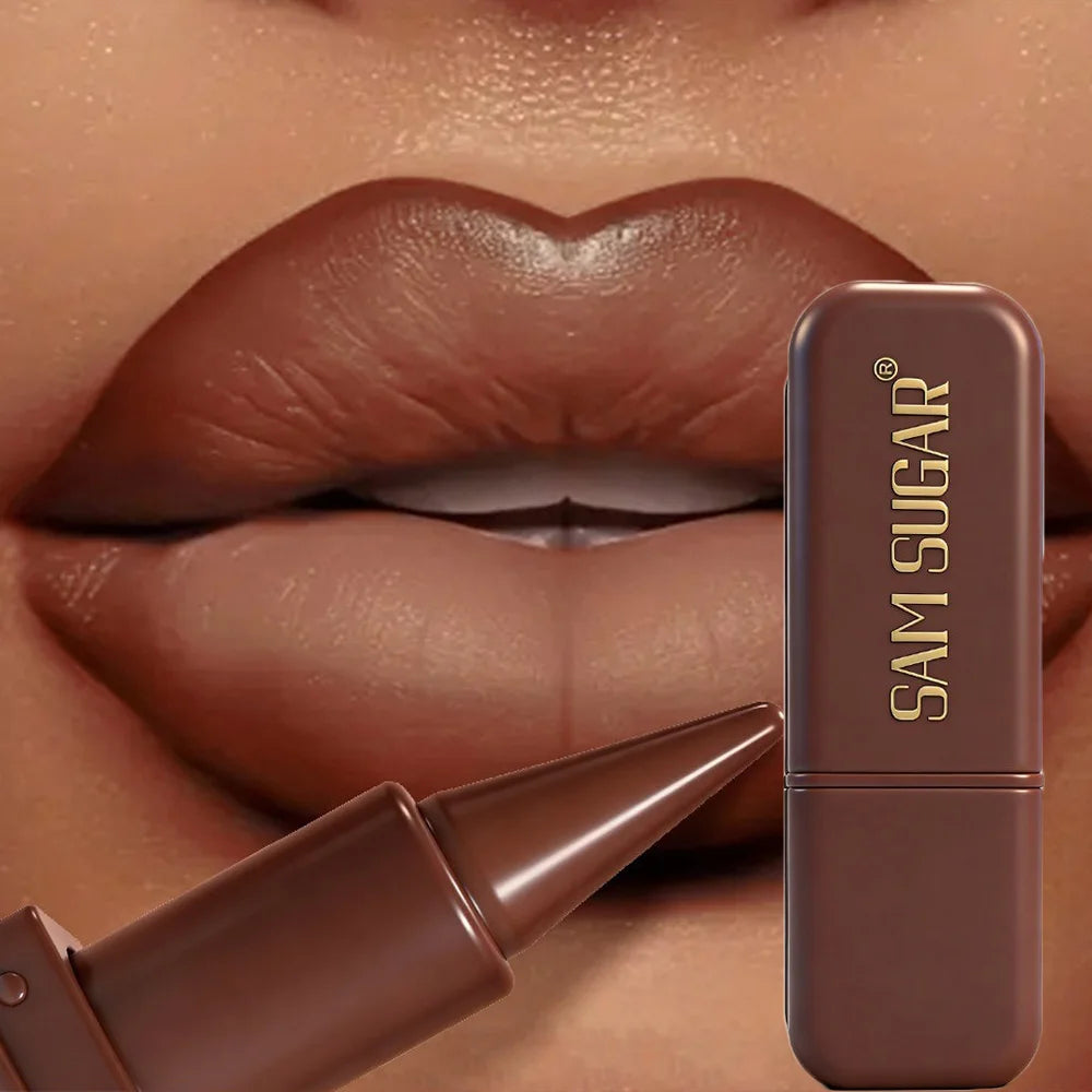 Lipstick – Waterproof Long Lasting Pigment – Lipstick – Chocolate Brown | KIMLUD