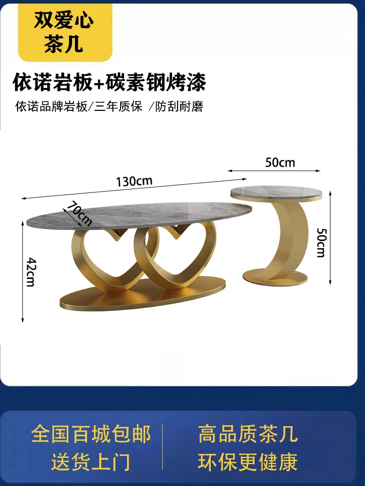 Unique Standing Coffee Table Aesthetic Round Industrial Luxury Coffee Table Modern Simple Mesa Auxiliar Postmodern Furniture
