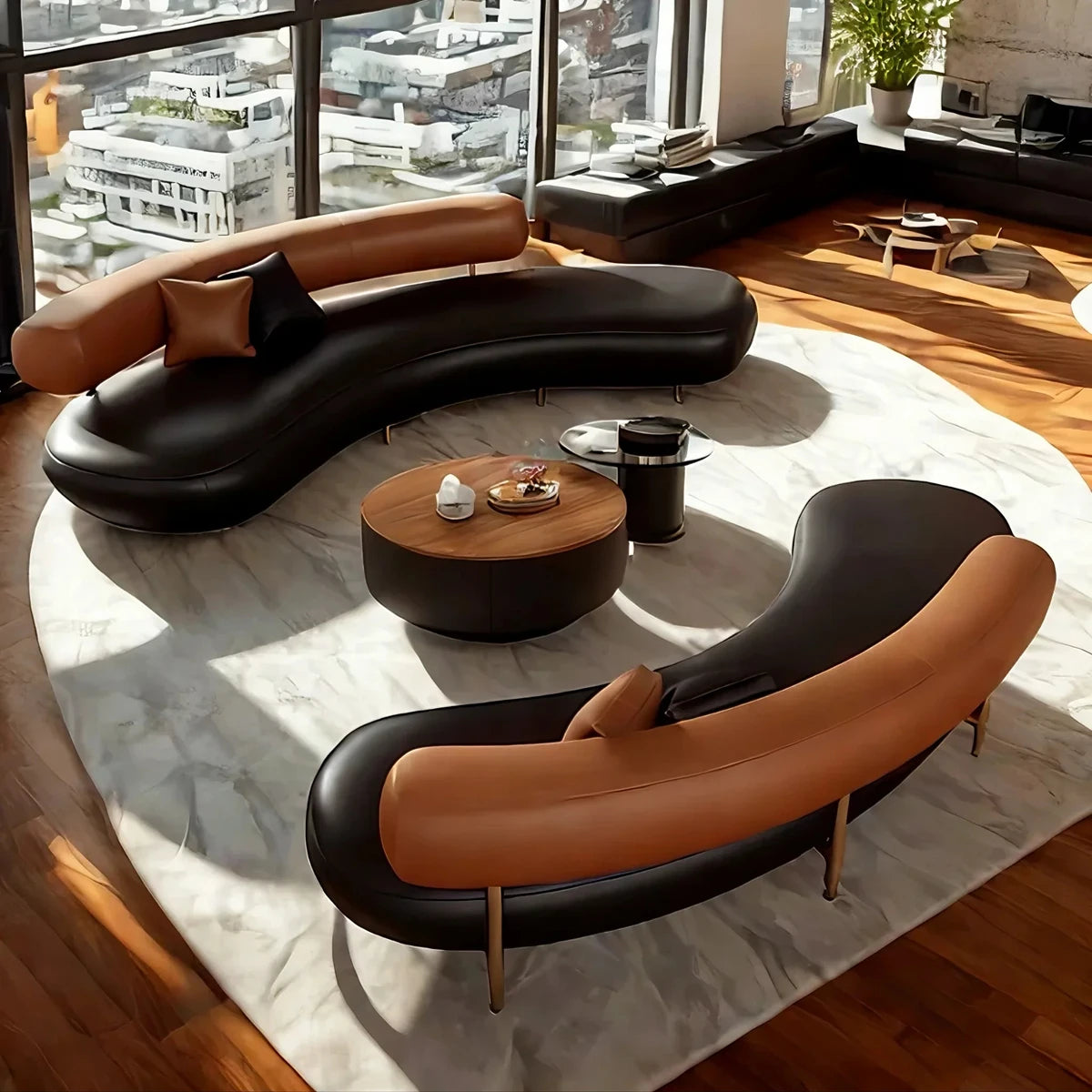 Round Curved Living Room Sofas Pouf Armchair Couch Lazy Office Living Room Sofas Recliner Sectional Muebles Library Furniture