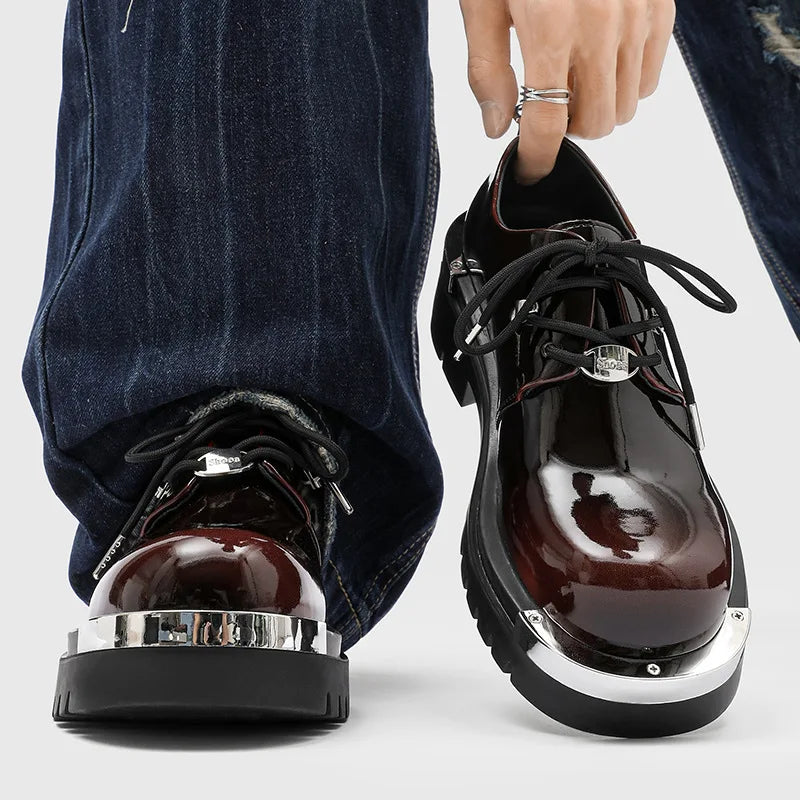 Derby Shoes – British Style Retro – PU Upper | KIMLUD