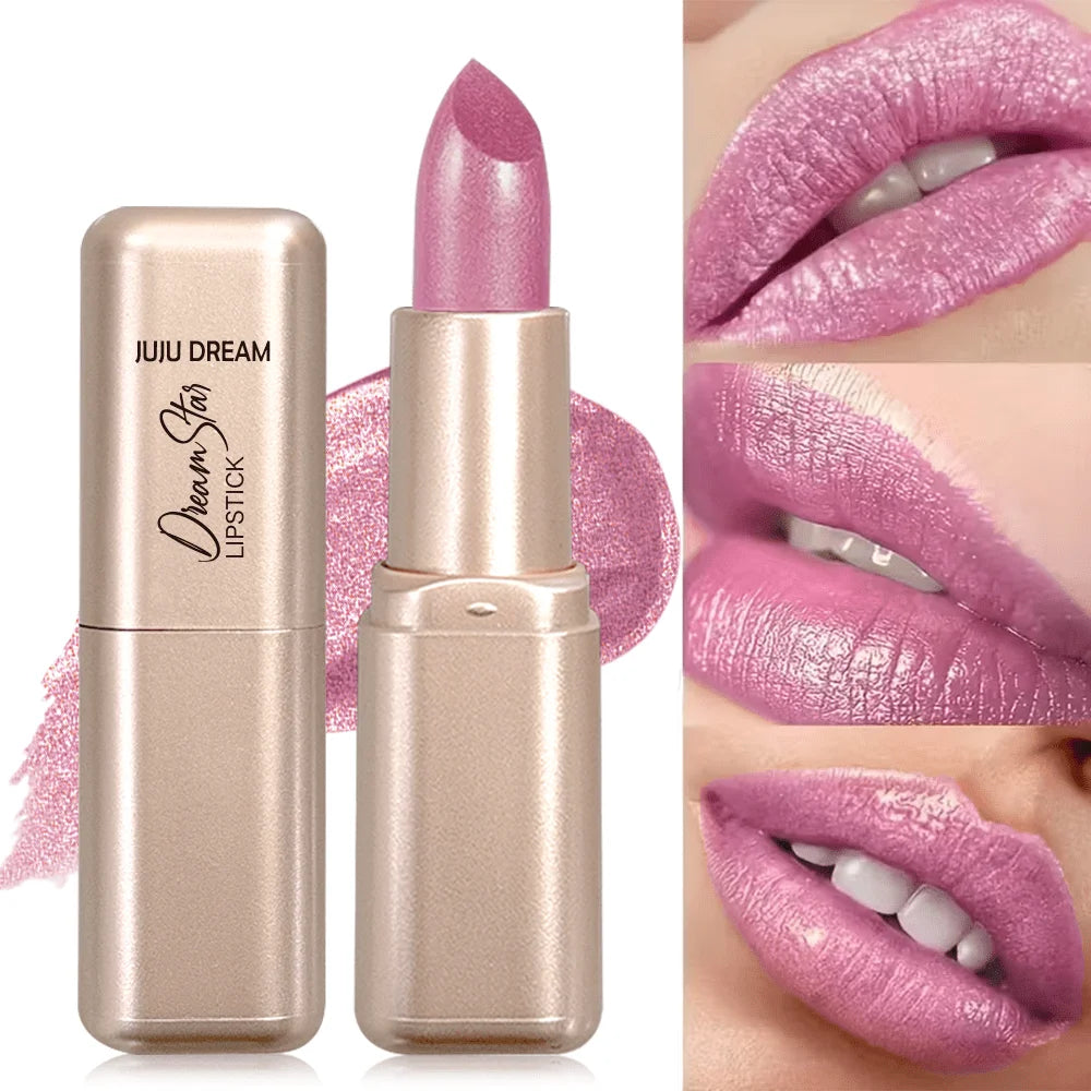 Lipstick – Long-Wear Waterproof – Lip Color – Pearlescent Pink | KIMLUD