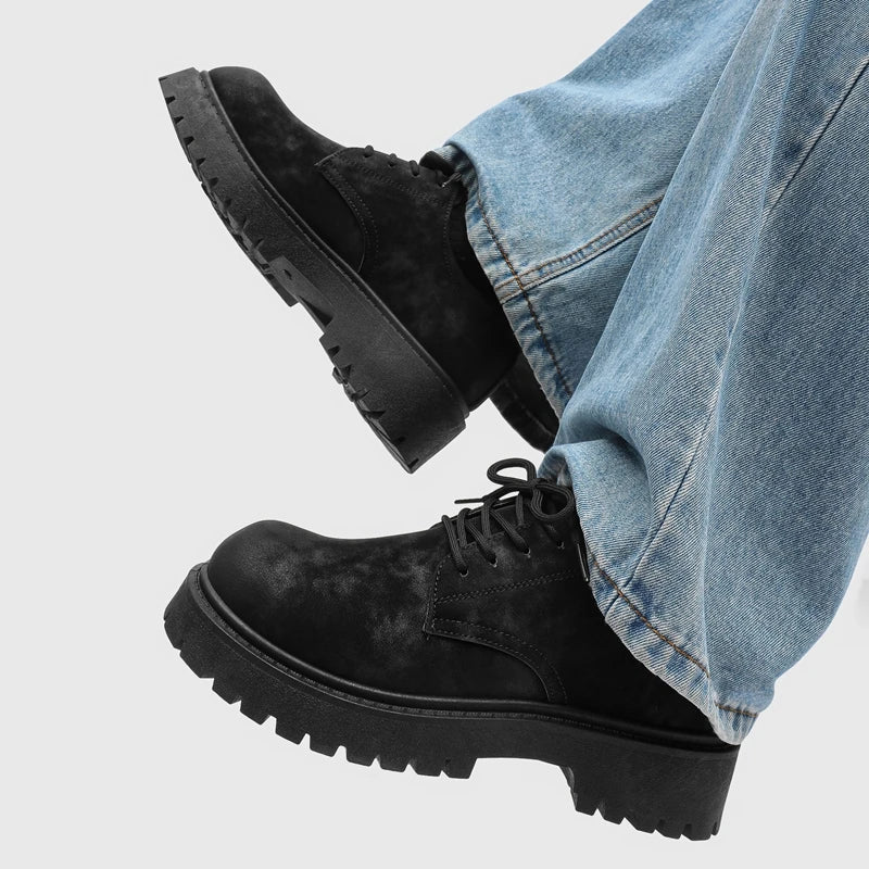 Men's High Top Sneakers – 8 cm Elevation Platform – PU Insole | KIMLUD