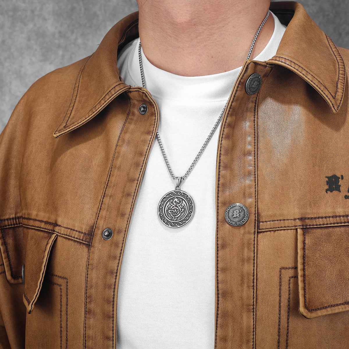Viking Celtic Knot Men Necklaces With Pendant Stainless Steel Jewelry For Male Women Punk Hip Hop Accessories Gifts Wholesale