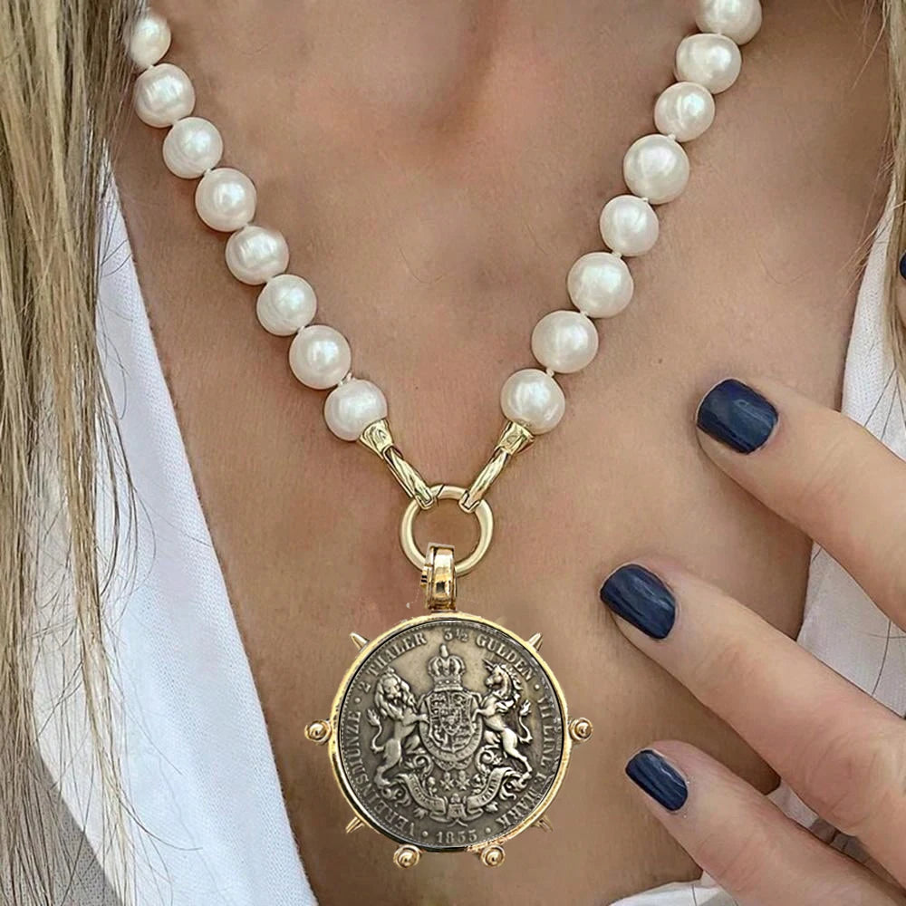 Pearl Multi-Layer Statement Necklace — Ivory | KIMLUD