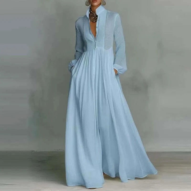 french-elegant-high-waist-swing-long-dress-woman-spring-solid-pockets-pleated-maxi-dress-autumn-long-sleeve-button-evening-dresskimludkimlud-35574993