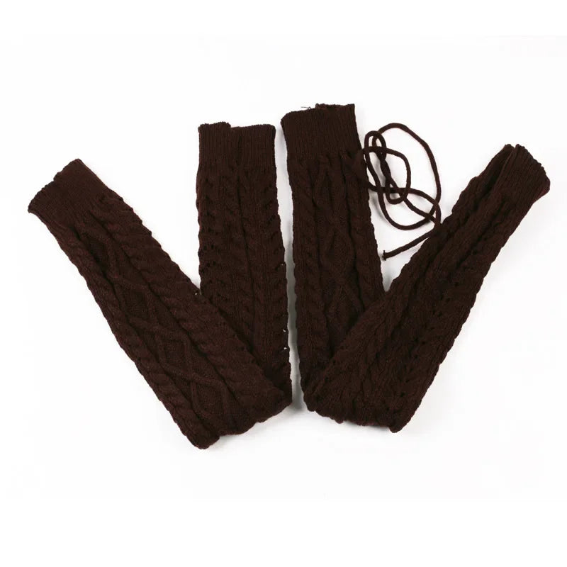 KIMLUD, Leg Warmers Womens Gothic style Boots Y2k Accessory Winter Ankle Warm Thermal Ladies Wool above knee high Socks Female Gaiter, KIMLUD Womens Clothes