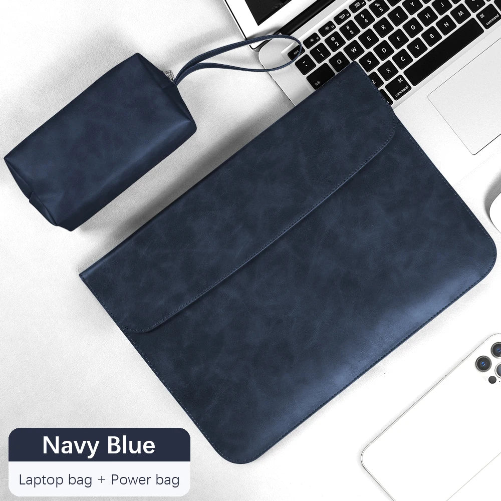 PU Laptop Sleeve 13–16 Inch Protective Fit — Gray | KIMLUD