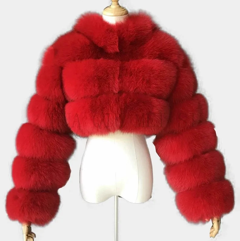 WESAYNB Winter Clothes 2022 Fashion Faux Fur Coats Women Long Sleeve Warm Tops Quilted Faux Fur Jackets For Women Wholesale