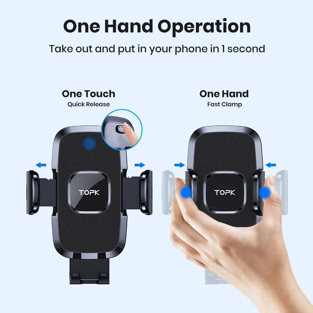 Car Phone Holder Mount – Air Vent Clip – Universal – Black | KIMLUD