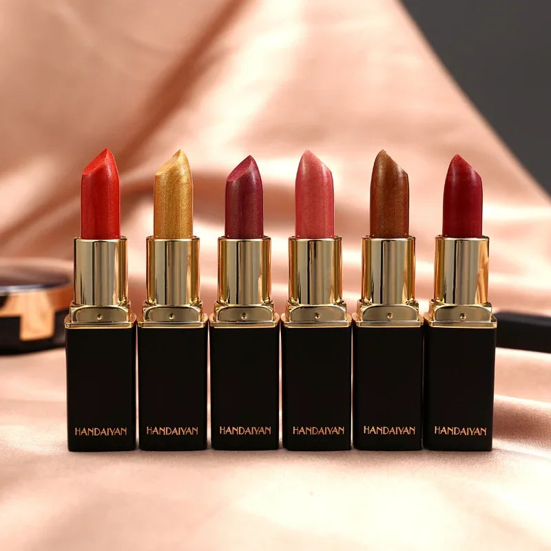 Velvet-Matte Waterproof Lipstick Glitter Finish Long-Lasting Silky Texture — Pink | KIMLUD