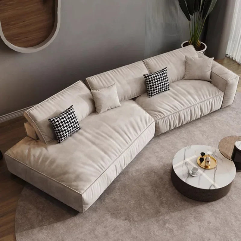 Nordic Fabric Sofa Double-Seater — Slate Blue | KIMLUD